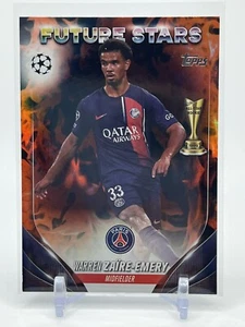 2023-24 Topps UEFA Future Stars #159 Warren Zaire-Emery PSG Rosso Inferno - Foto 1 di 2