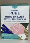 Tampax Pure 16 Count Super Size 100% Organic Cotton No Bleaching, Dyes Fragrance