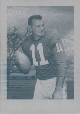 2011 TriStar Obak Football NORM VAN BROCKLIN #25 Printing Press Plate 1/1 - Image 1 of 2