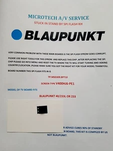 BLAUPUNKT 40/233L OR 233 TP.MSD309.BP710 V400HJ6-PE1 EPROM KIT READ ADVERT - Picture 1 of 5