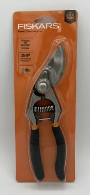 Ножницы FISKARS PRUNER выкованные для прочности стандартная обрезка емкость 3/4 дюйма НОВЫЕ - Изображение 1 из 4
