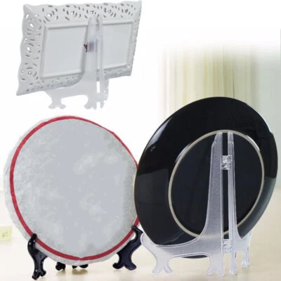 5Pcs Plate Stand Plastic Display Easel Photo Picture Bowl Dish Book Holder Frame - Image 1 of 4
