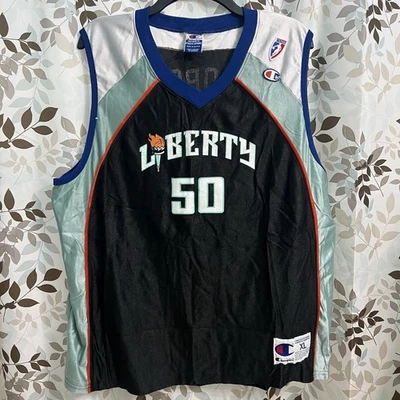 Camiseta New York Liberty Becky Hammon #25 Champion tamanho XL logotipo WNBA basquete - Imagem 1 de 4