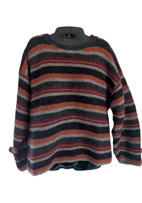 Vintage J. Crew Oarsman Unisex Wool Striped Sweater L Classic Preppy Old Money - Image 1 of 4