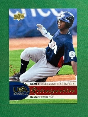 Retrospectiva del equipo nacional de Estados Unidos Upper Deck Series One 2009 #USA-6 Dexter Fowler Foto 1 de 2