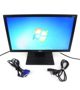Acer V226HQL 22" LCD Color Monitor. VGA/DVI Cables. Tested. Warranty. - Picture 1 of 5