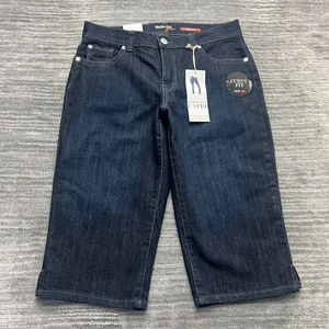 Pantalones de mezclilla Style & Co para mujer talla 10 calce curvilíneo azul capri nuevos con etiquetas - Imagen 1 de 12
