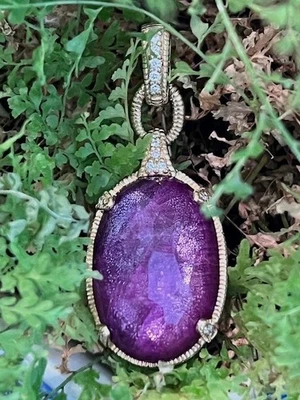 Colgante radiante de rubí Judith Ripka de oro amarillo de 18k Foto 1 de 4