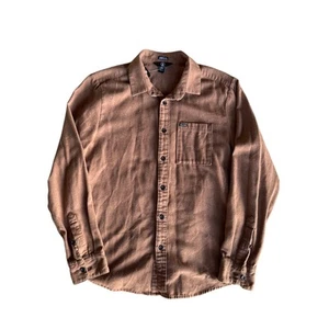 Volcom Combed Cotton Cinnamon Medium Button Up Long Sleeve Shirt - Picture 1 of 8