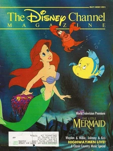 DISNEY CHANNEL MAGAZINE-MAY/JUNE 1991-THE LITTLE MERMAID-THE HIGHWAYMEN-MORE - Picture 1 of 2