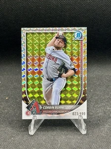 2025 Bowman Chrome Corbin Burnes Geometric Refractor /499 Arizona Diamondbacks - Picture 1 of 3