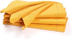 Palisa Stoff Dinner Servietten mit Hohlsaum 18 x 18 (4er Set), senf  - Bild 1 von 5