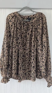 New Look Ladies Animal Print Blouse Size 18 - Picture 1 of 7