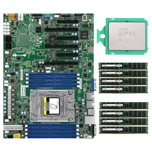 Supermicro H11SSL-i Motherboard +AMD EPYC 7F52 CPU + 2666MHz DDR4 ECC REG RAM - Picture 1 of 13