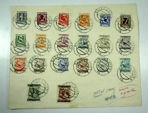 Antique Osterich Austia Stamps Stamped 1946 envelop Baden Vienna - Picture 1 of 3