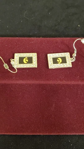 Iowa Hawkeyes Group of three earring as pictured 2 Dangler 1 post as pictured #8 Cover