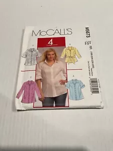 Camicetta McCall's M5673 abbottonata taglia 18W-24W modello cucito nuova 2008 non tagliata FF - Foto 1 di 4