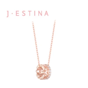 J.ESTINA LALA J HEART Necklace Rose Gold Sterling Silver JJLJNQ5B2309SR420 - Picture 1 of 11