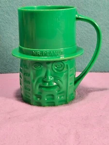 Vintage 1960’s Planters Peanuts Green Mr. Peanut Advertising Plastic Cup Mug USA - Picture 1 of 6