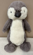 Jellycat Bashful Glitz Penguin Baby Soft Toy Grey Brown Glitter Beak Retired