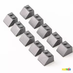Lote de 10 piezas de ladrillos LEGO 3039 gris azulado oscuro 2x2 pendiente 45 tejas pendiente - Imagen 1 de 2