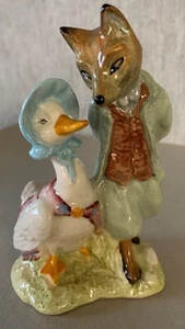 BESWICK JEMIMA PUDDLEDUCK WITH FOXY WHISKERED GENTLEMAN FOX BEATRIX POTTER - Picture 1 of 7
