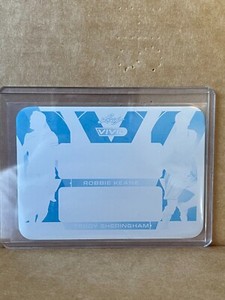 Robbie Keane Teddy Sheringham Cyan Leaf Soccer Printing Plate 1/1 DA-65