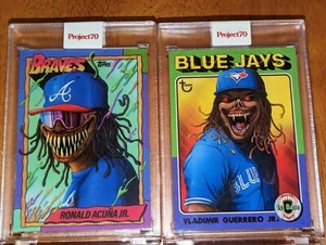 Topps Project70 Vladimir Guerrero Jr and Ronald Acuna Jr by Alex Pardee - Picture 1 of 1