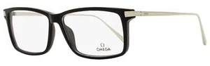Omega OM5014 Rectangular Eyeglasses 001 Black/Ruthenium 58mm - Picture 1 of 2