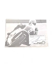 Ron Haslam Signed Autograph. 6"x4" Shell Motor Oils. Isle of Man TT. - Picture 1 of 4