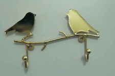 Goldene Hakenleiste mit Vögel Handtuchhalter Wandhaken Metall Handarbeit