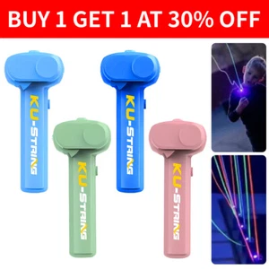 1/2PCS Lasso String Shooter Loop Toy Handheld Zip Rope Launcher Propeller Gifts - Picture 1 of 24