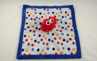 Graco 蓝色红色怪物婴儿安全毯圆点白色头 13x13 沃尔玛 — 第 1/2 张图片