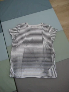 blau-weiß gestreiftes Umstandsshirt / Schwangerschafts-T-Shirt Gr. L TOP ZUSTAND - Bild 1 von 3
