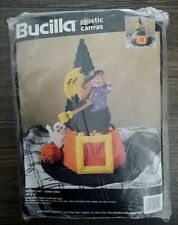 Vtg Bucilla Witch's Hat Candy Dish Plastic Canvas Needlepoint Kit Halloween NIP