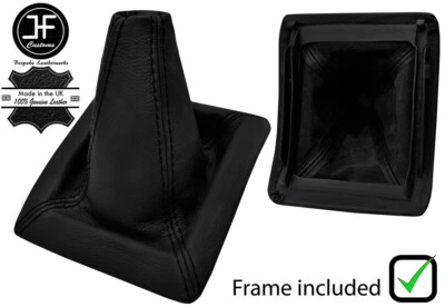 BOTA DE CAMBIO MANUAL DE CUERO PUNTADA NEGRA + MARCO DE PLÁSTICO PARA JEEP PATRIOT 2007-2008 Foto 1 de 2