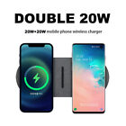 Dual 20W  Wireless Charger Mat Pad For Apple iPhone 13 Pro/12/11 Samsung S22+