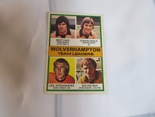Topps Red Back  Football Trade Card 1977/78  TEAM LEADERS wolverhampton
