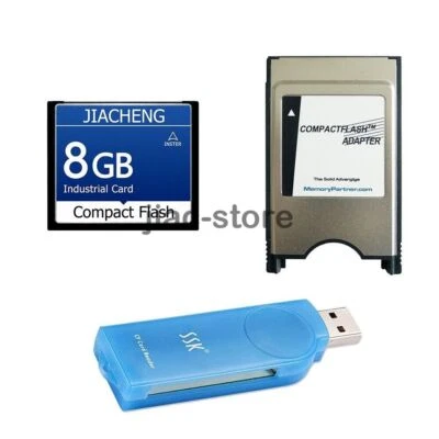 8GB CNC CF Compact Flash card+CF-PCMCIA Adapter+SSK USB2.0 Card reader FANUC - Image 1 of 4