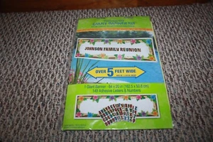 PERSONALIZE IT GIANT SIGN BANNER KIT PARTY HAWAIIAN LUAU OVER 5 FT WIDE NEW - Picture 1 of 2