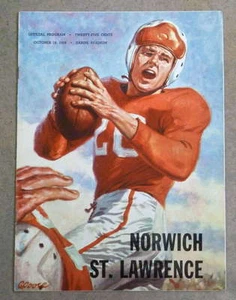 ST. LAWRENCE (NY) @ NORWICH (VT) COLLEGE FOOTBALL PROGRAM - 1958 - EX SHAPE - Picture 1 of 1
