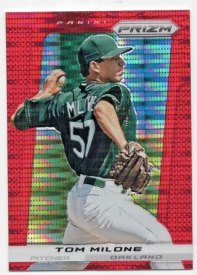 Tom Milone 2013 Panini Prizm Target Red Pulsar Prizm #6 Oakland Athletics - Image 1 of 3