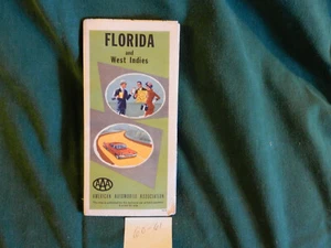 Hoja de ruta AAA Florida - Indias Occidentales 1960 - 1961 original - Imagen 1 de 5