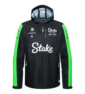 Stake F1 Kick Sauber 2024 Men's Team Rain Jacket - Black - Picture 1 of 5