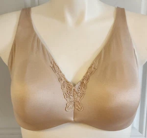 Olga Women's Innerluxe Full Figure Minimizer Bra Beige Style 35144 Size 38DD - Picture 1 of 12