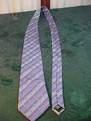 George Hand Made 100% Silk Multi-Colored Striped Designed Neck Tie - Image 1 of 4