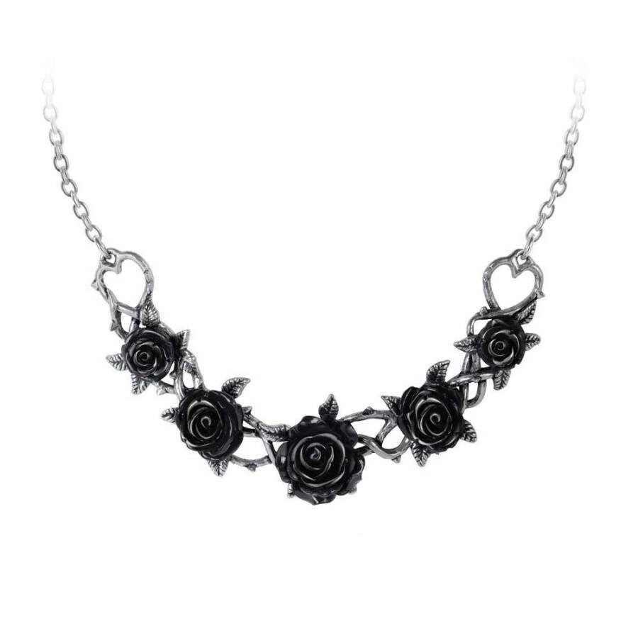 Gothic Anhänger Talisman Amulett schwarze Rosen Black Roses Rose ALCHEMY P864 - Bild 1 von 1