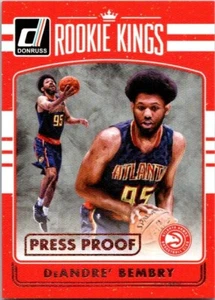 2016-17 DONRUSS ROOKIE KINGS PRESS PROOF ORANGE #18 DeANDRE BEMBRY 047/125 - Picture 1 of 2