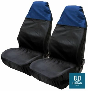 Fundas de asiento delanteras negras azules impermeables para Fiat Duna fin de semana (97 -00) - Imagen 1 de 3