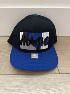 VINTAGE NBA Pro Player Orlando Magic Black/Blue Snapback Cap Hat NWOT - Picture 1 of 6